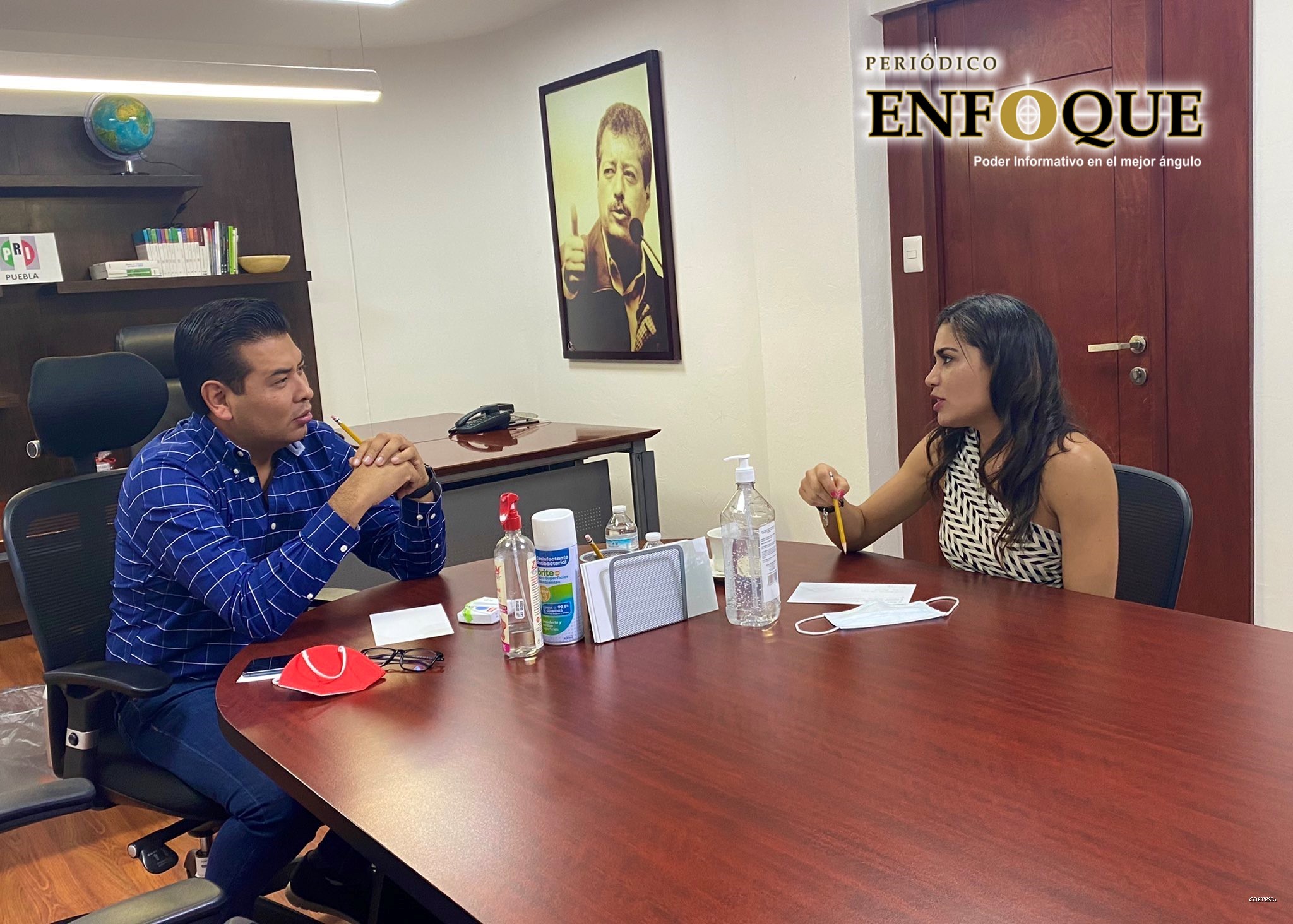 El presidente del PRI de Puebla mantuvo una reunión con con la Secretaria Técnica del Consejo Político Nacional 