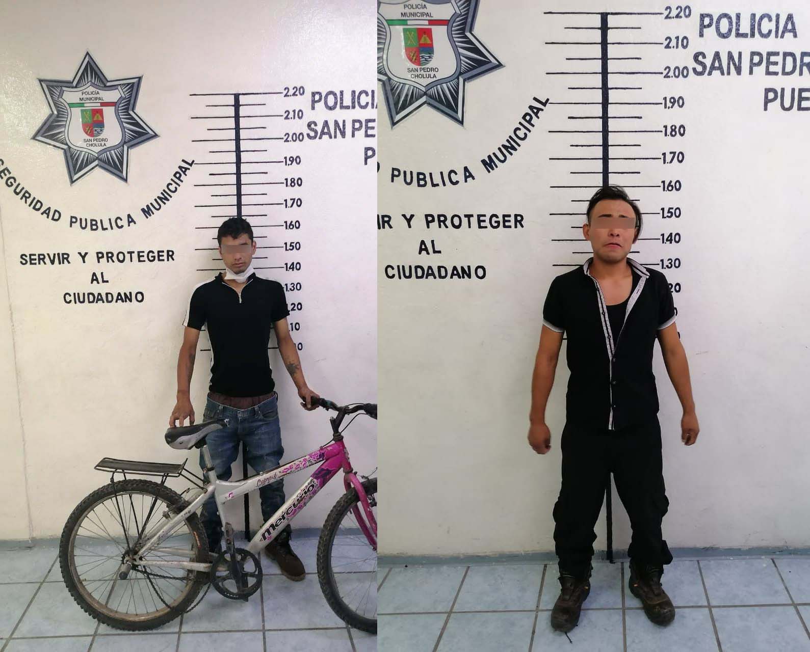 Captura policía de San Pedro Cholula a dos hombres por presunto robo y lesiones 