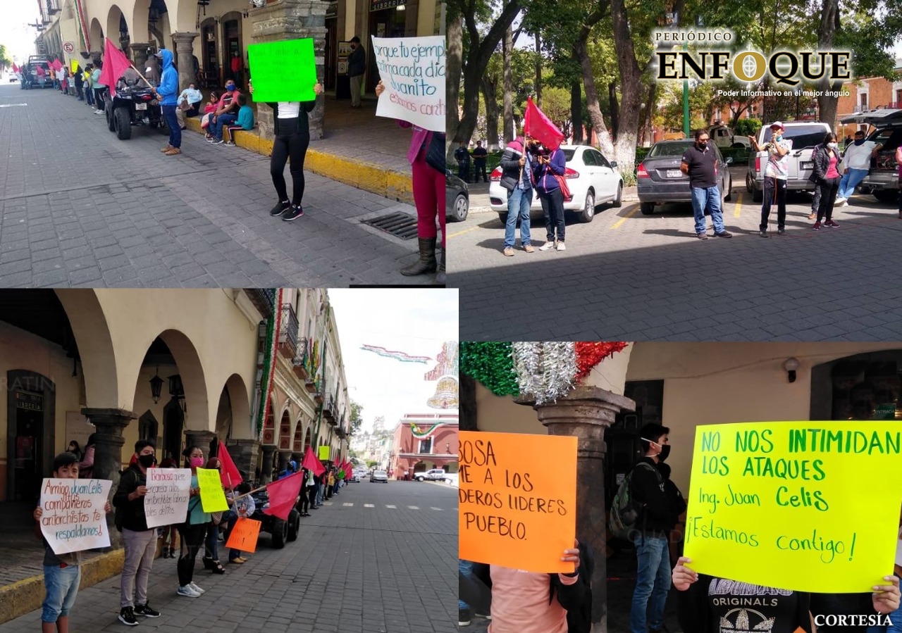 Antorchistas tlaxcaltecas denuncian persecución política del gobernador de Puebla