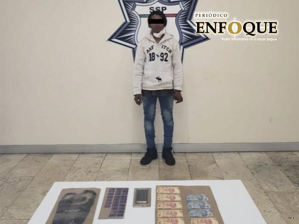 En Amozoc detienen a presunto distribuidor de droga que operaba en la zona 