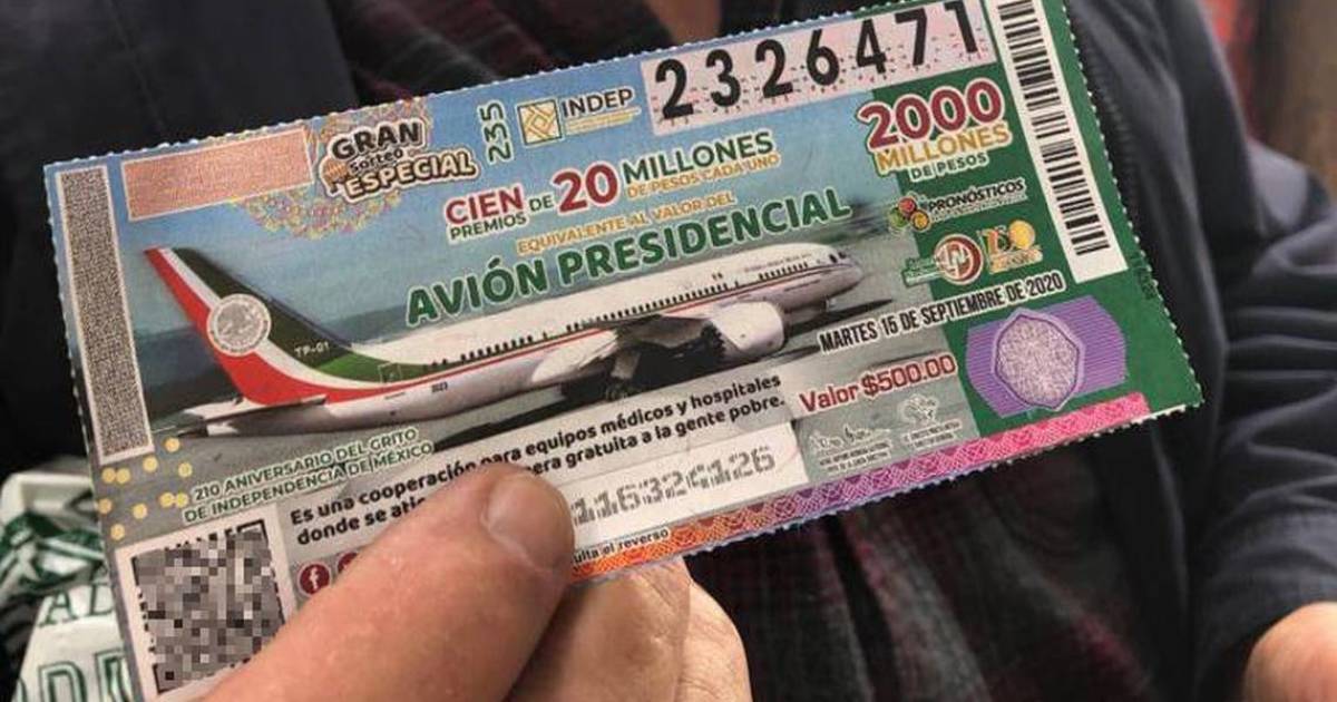 'Rifa' del avión presidencial reúne más de 2,342 millones de pesos: Lotería Nacional