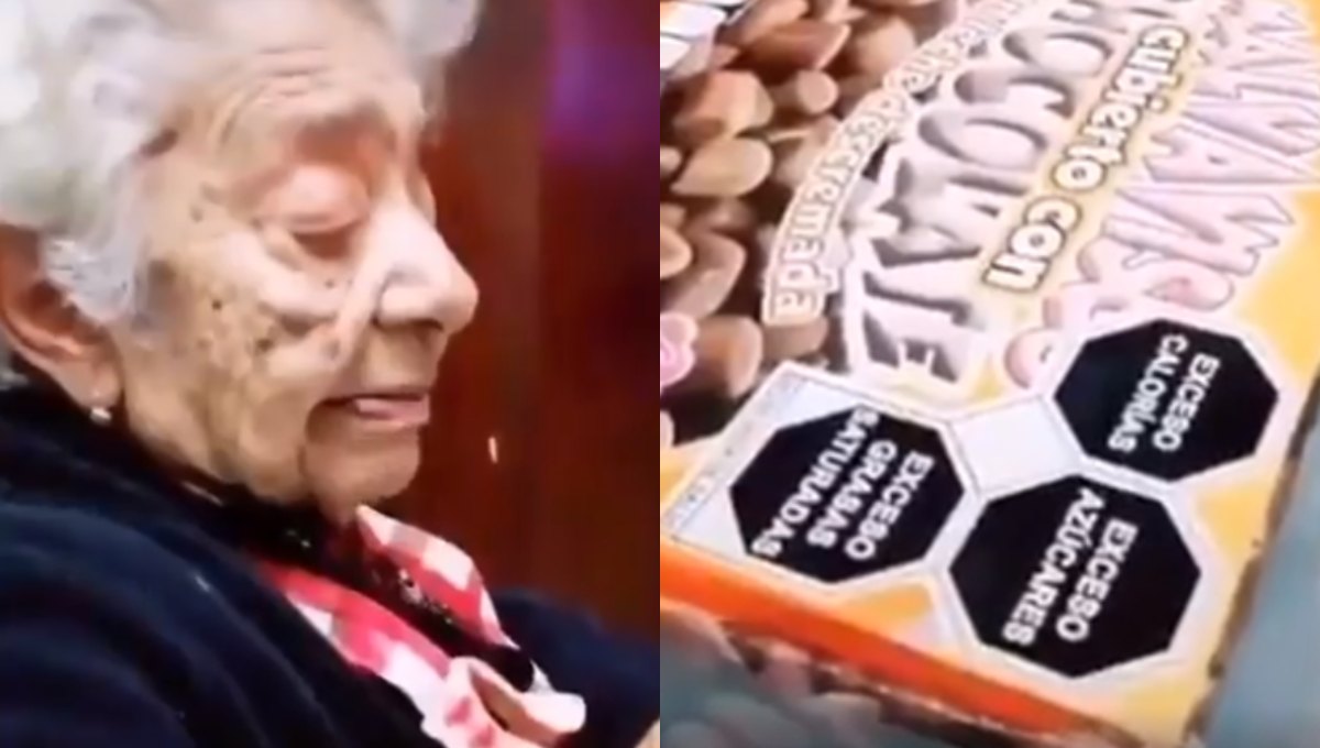 ¿Te pasó lo mismo? Abuelita reacciona a nuevo etiquetado y es viral (Video)