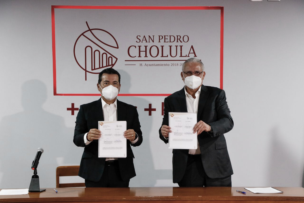 Firma gobierno de San Pedro Cholula convenio con Seguridad  Pública del Estado para fortalecer la prevención del delito