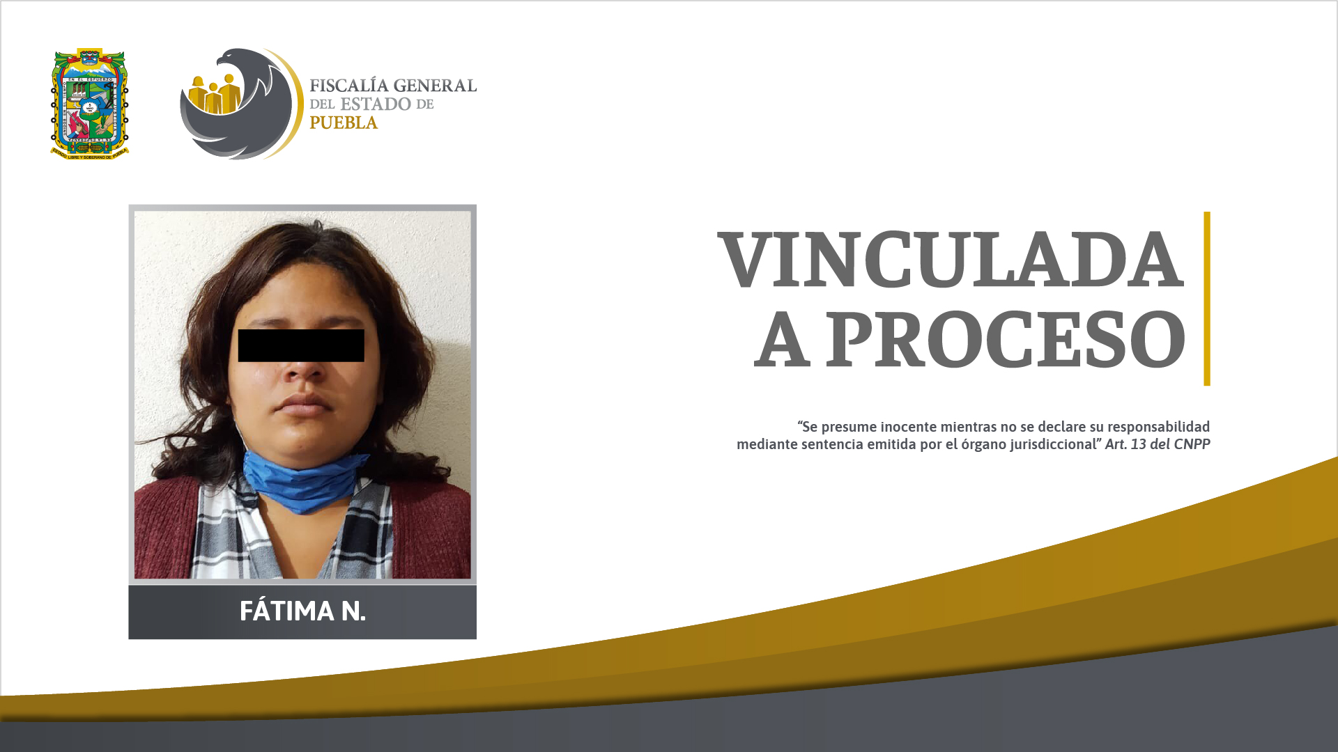 Vinculada a proceso por violencia familiar y lesiones en agravio de su hija