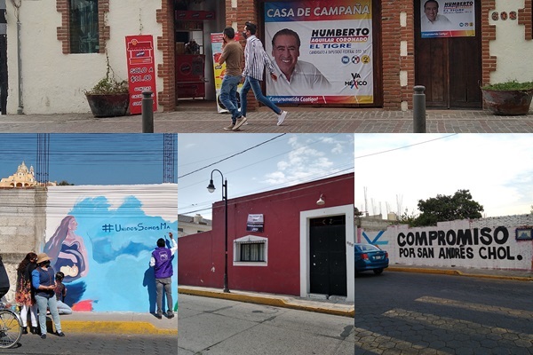 En Cholula quitarán propaganda política en polígono de Pueblo Mágico; San Andrés esperará lineamientos del IEE