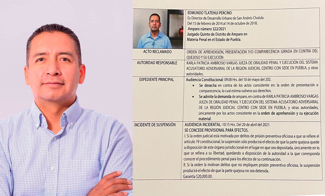 Trasciende amparo de Edmundo Tlatehui, ante posible orden de aprehensión