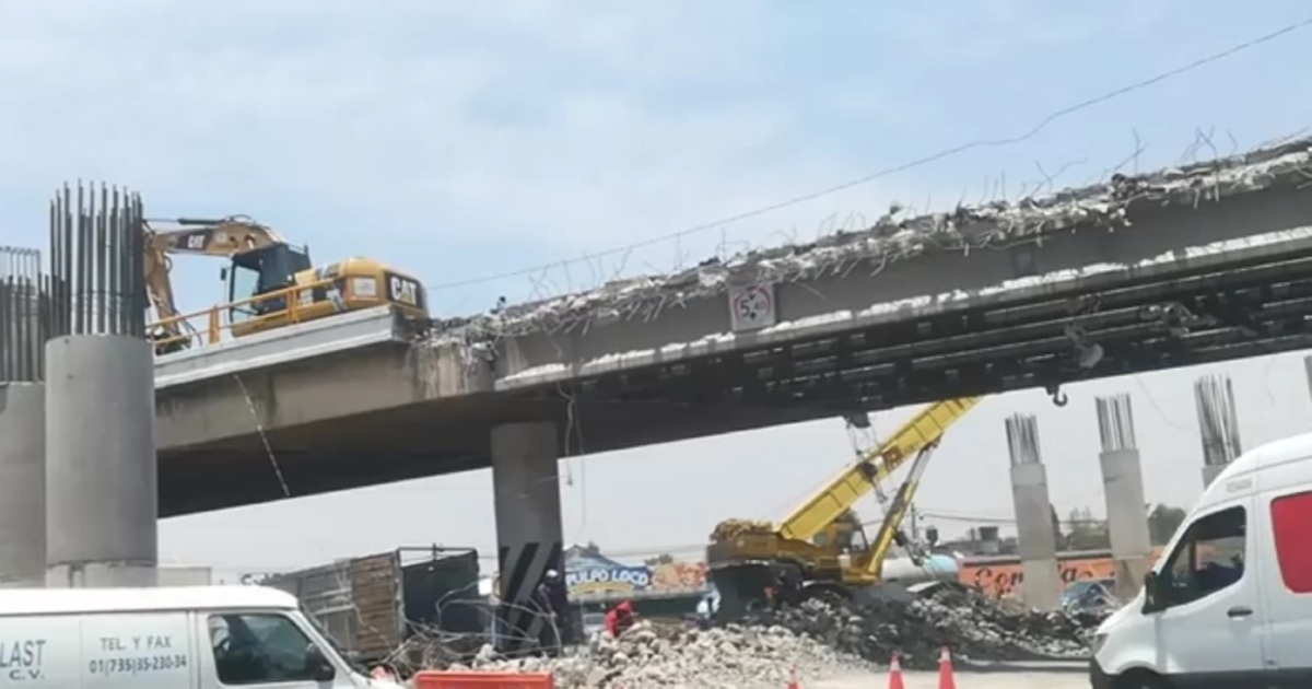 Inicia demolición de puente vehicular Camino Real en Tlaxcala 
