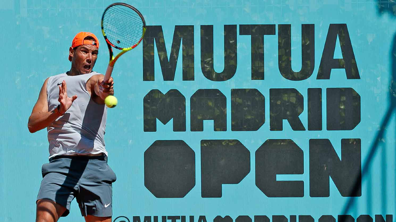 Rafael Nadal ya entrena en Madrid para afrontar el Mutua Open
