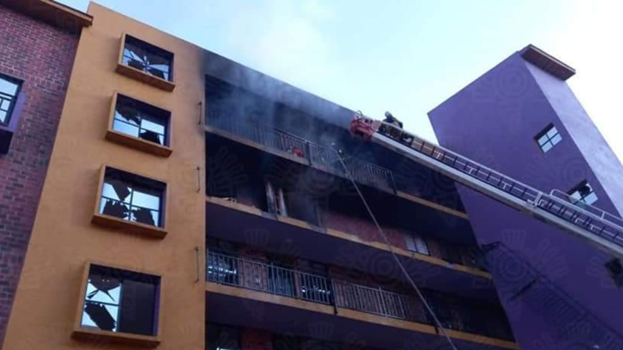 Falleció uno de los heridos del edifico departamental que se incendió en Cuautlancingo  