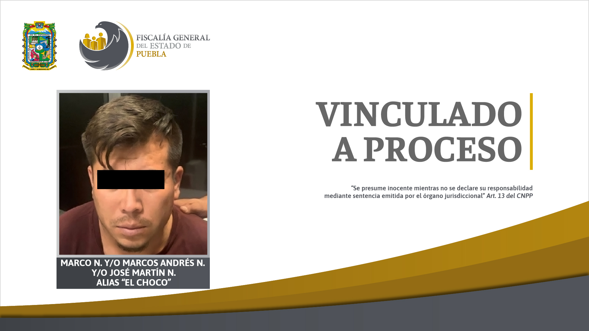 Vinculan a proceso a el “El Choco”, continúa en prisión en Tepexi