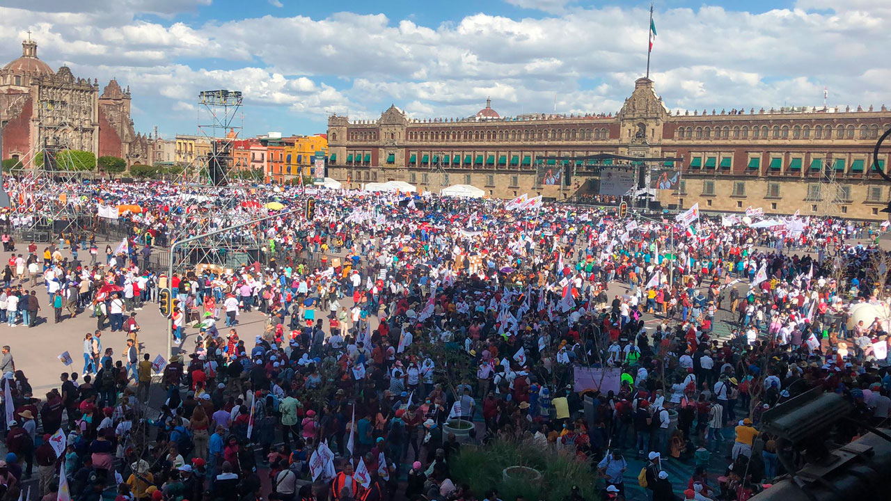 AMLOFest así luce el zócalo previo  al mensaje con motivo de su tercer año de gobierno