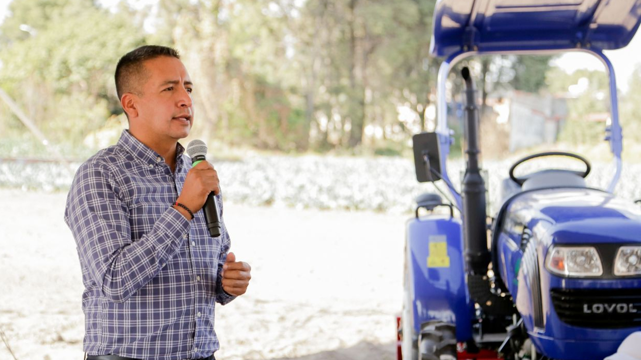 Edmundo Tlatehui aseguró que su administración buscará mejorar la producción del sector agrícola de San Andrés Cholula 