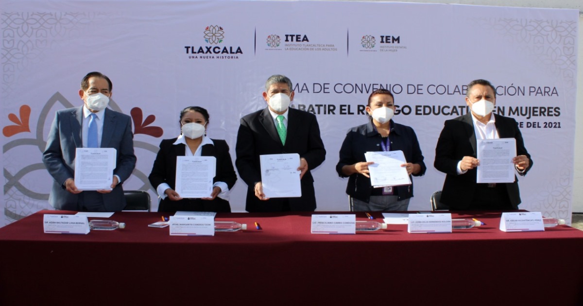 Firman ITEA e IEM convenio de colaboración para abatir rezago educativo en mujeres
