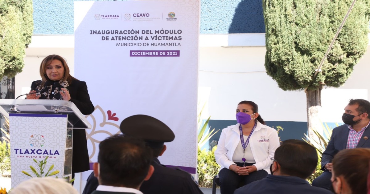 Inauguró Lorena Cuéllar Cisneros módulo de atención a víctimas en Huamantla
