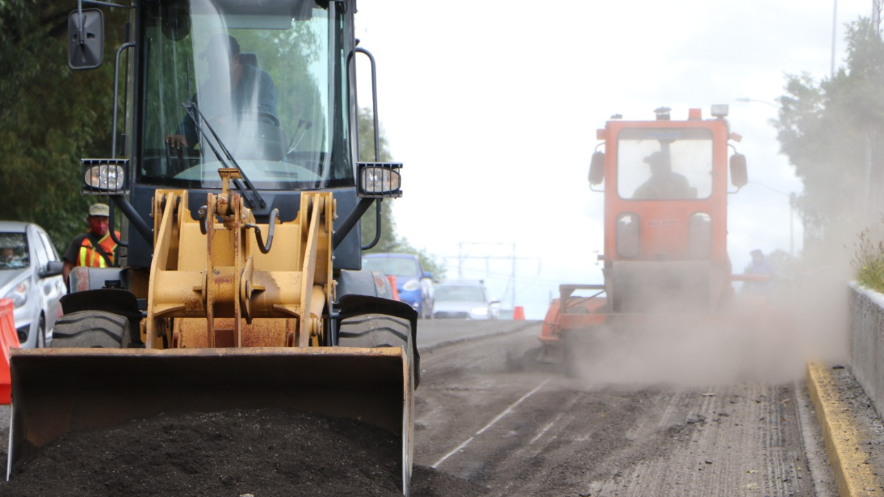 ¡Que no se te pase! Continúan los trabajos de conservación sobre la Recta a Cholula 