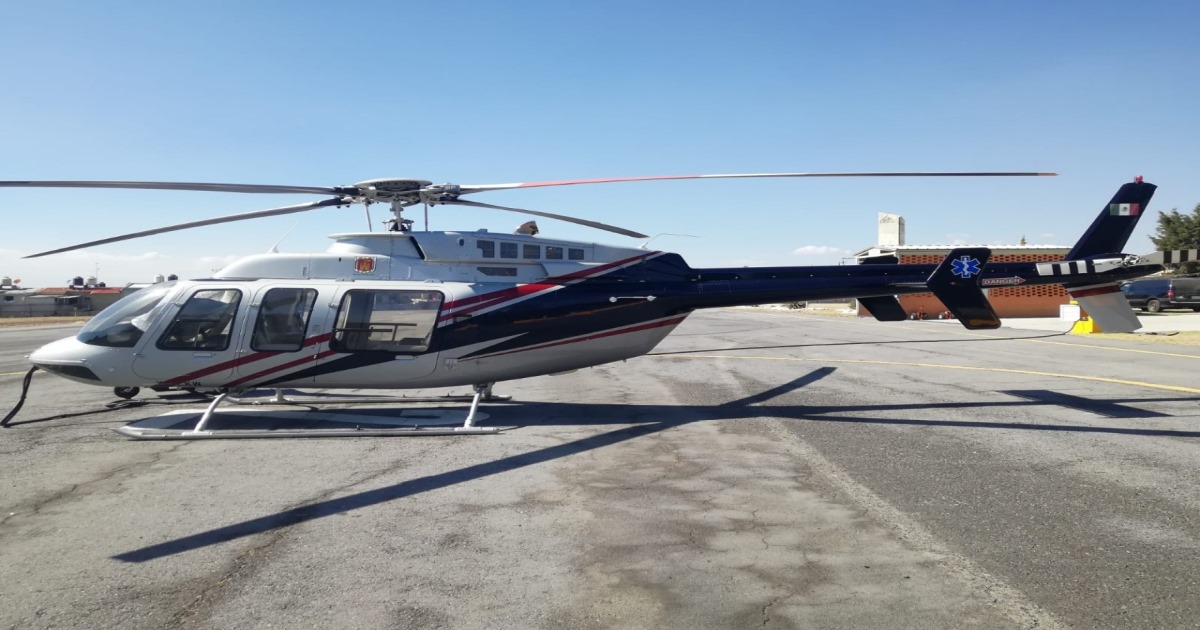 Realiza ambulancia aérea de Tlaxcala traslado de donación de órganos
