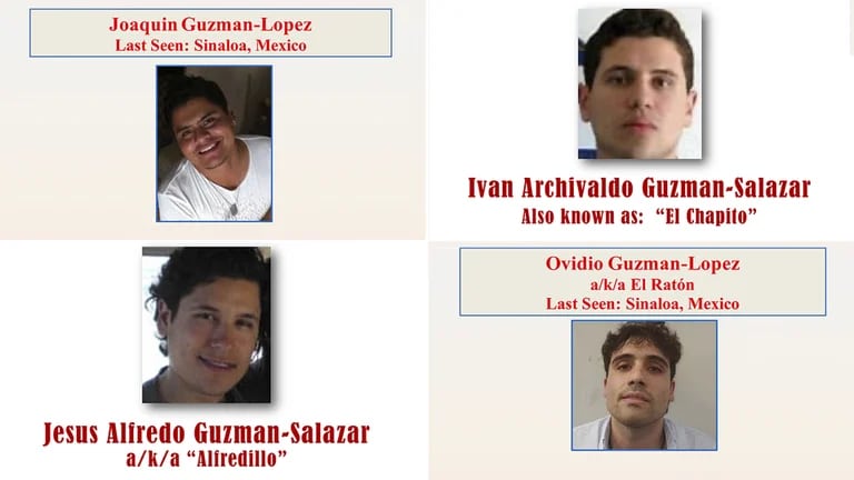 EEUU publicó póster de recompensa por “Los Chapitos”, hijos de Joaquín Guzmán Loera