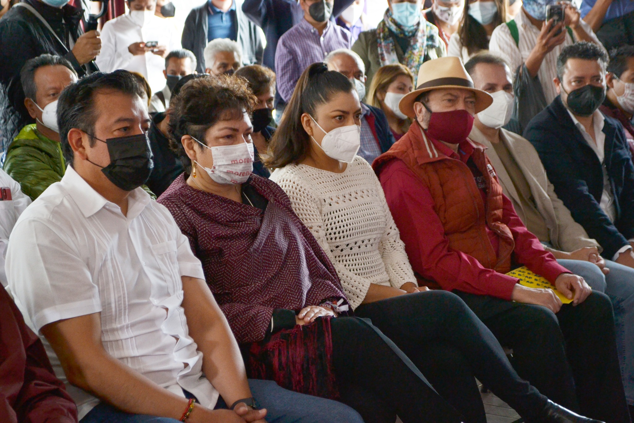 Claudia Rivera reaparece en inauguración del centro de atención para simpatizantes de la 4T