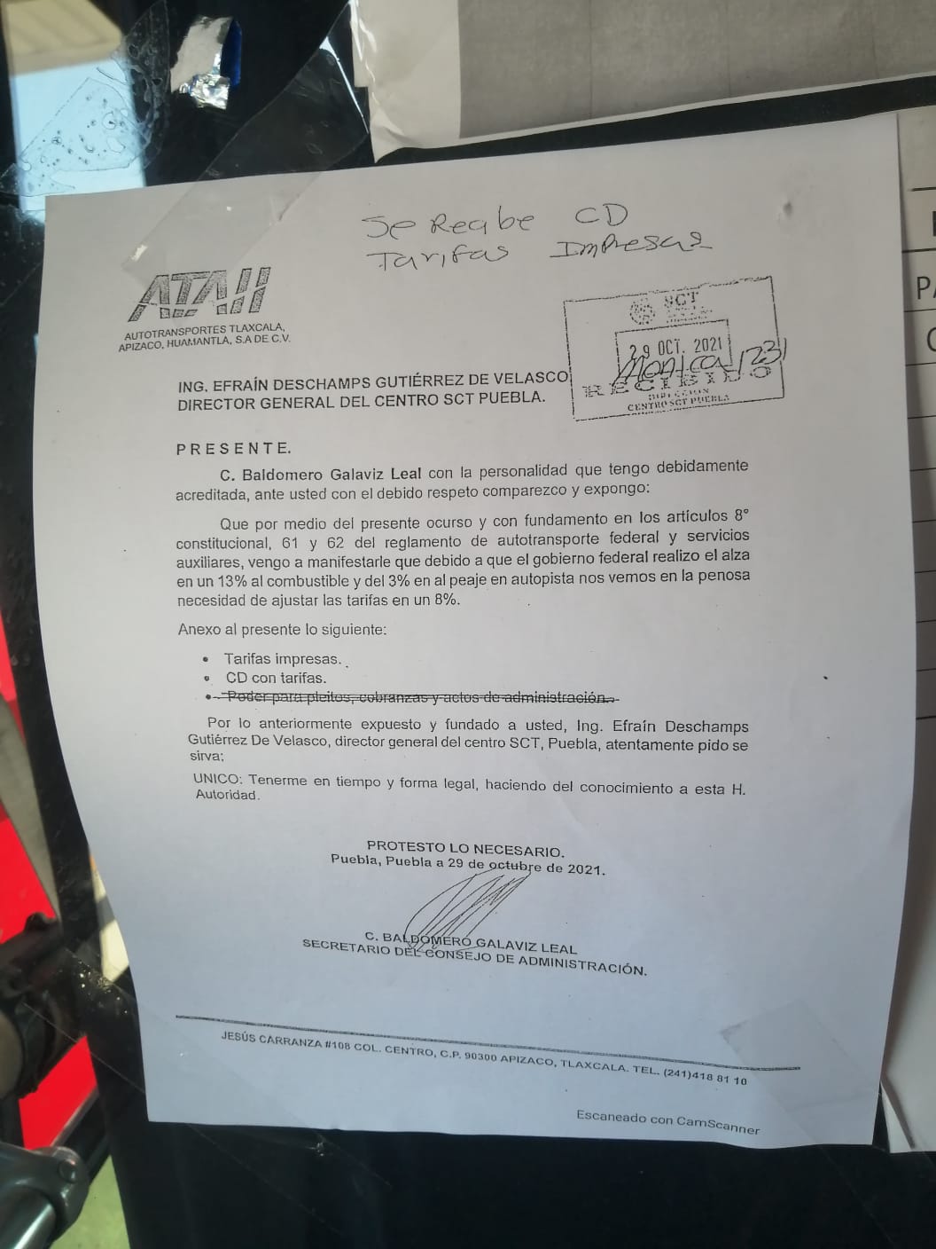 Con licencia de Puebla, ATAH aumentó de tarifas de pasaje hasta dos pesos