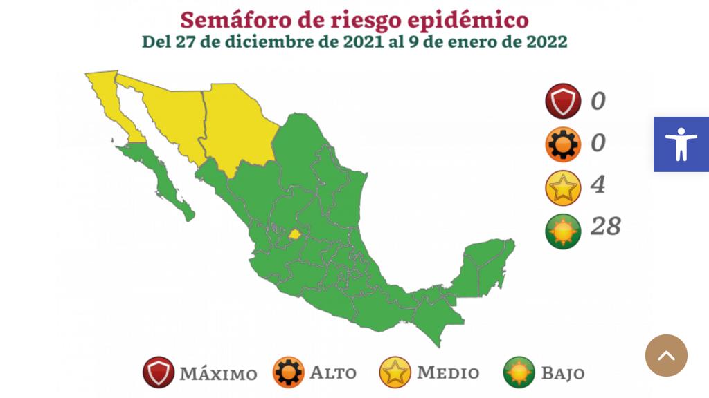 Cerrará Tlaxcala 2021 e iniciará 2022 en semáforo epidemiológico verde