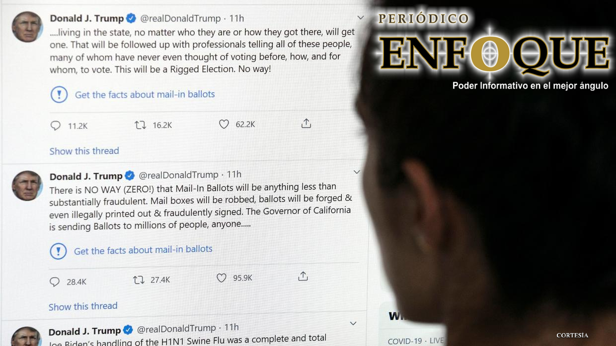 Twitter censura diversos tuits ante los sucesos ocurridos en el Capitolio de EUA.