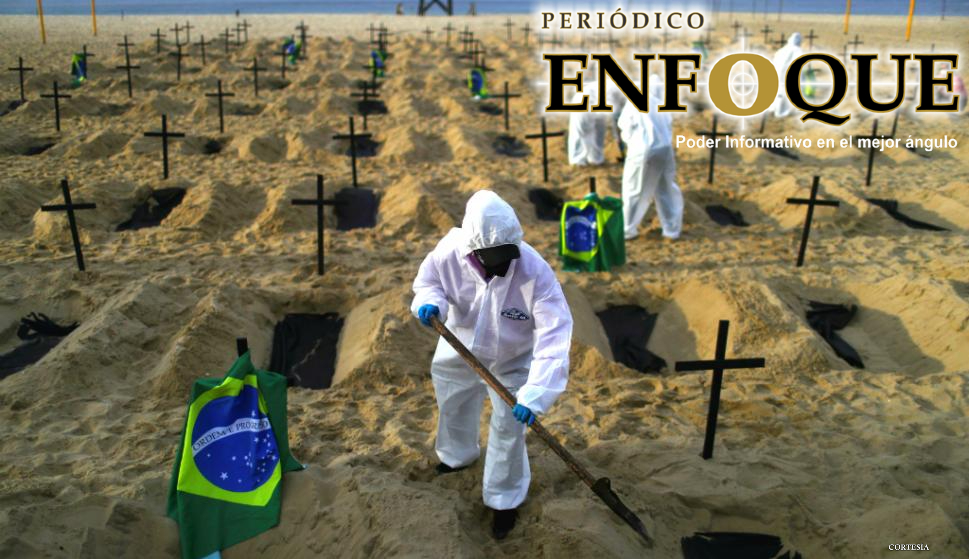 Continúa la ola de contagios por COVID  en Brasil. 