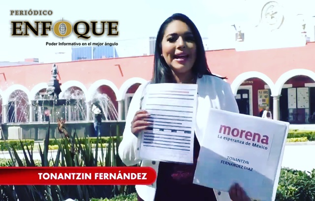 Se inscribe Tonantzin Fernández para buscar la candidatura de Morena a la alcaldía de San Pedro Cholula
