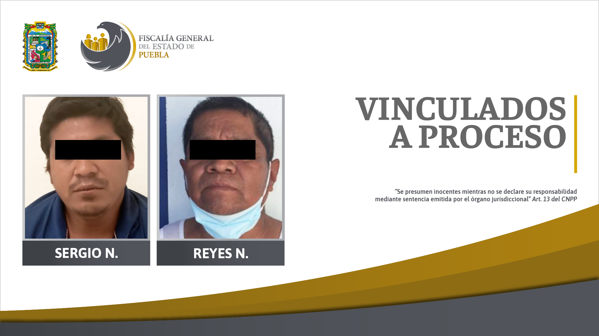 Vinculan a proceso a  Reyes N. y Sergio N. por delito de violación 