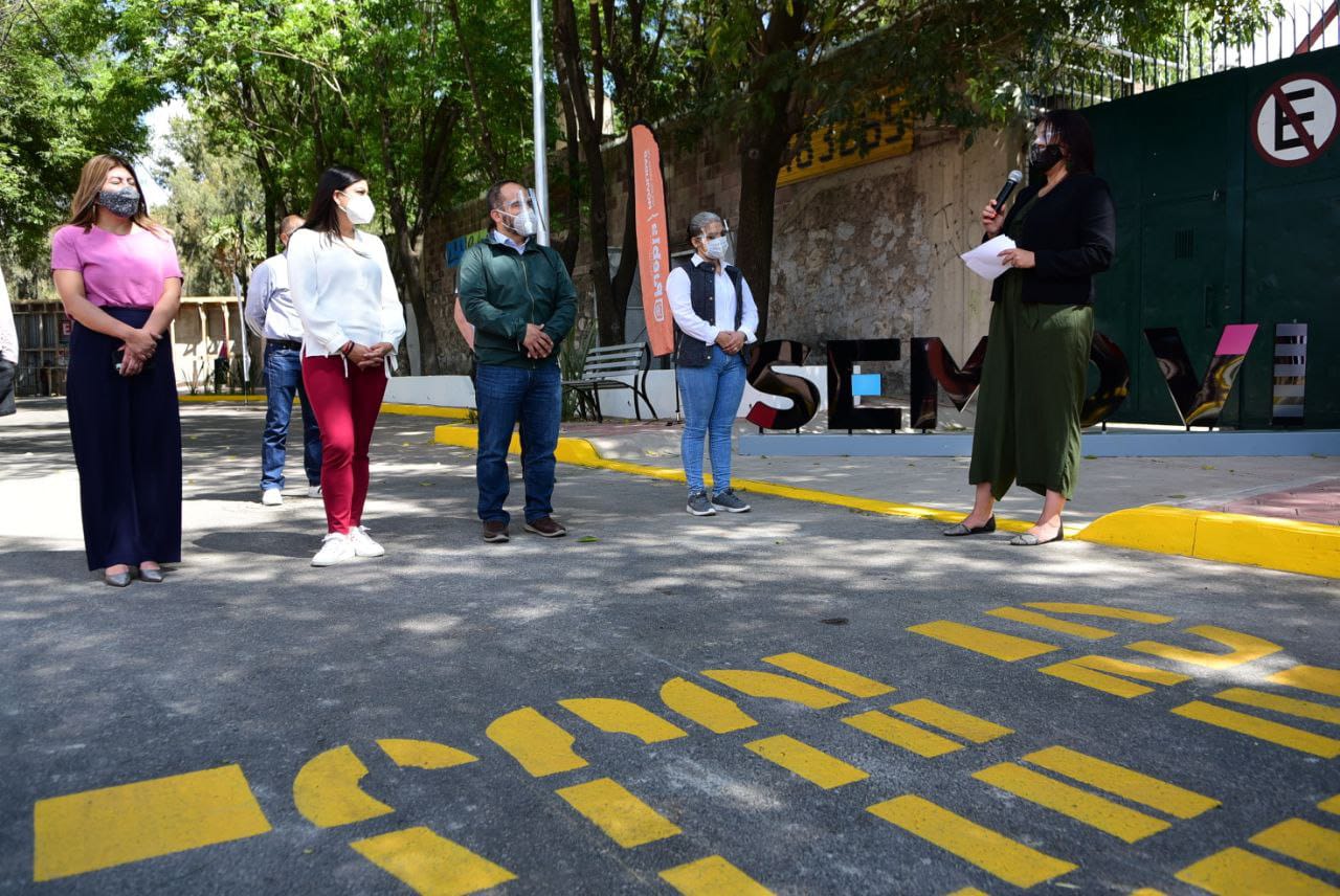Ayuntamiento de Puebla realiza mejora a zona peatonal del BINE