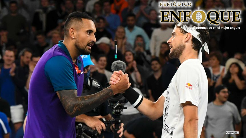 Thiem logró efectuar una épica remontada para vencer al local Kyrgios en el Australia Open. 