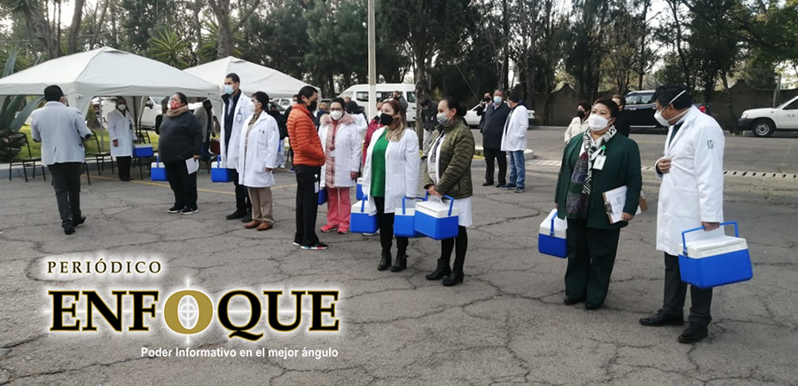 Distribuyen en Tlaxcala de segunda dosis de vacunas Covid-19 para personal médico