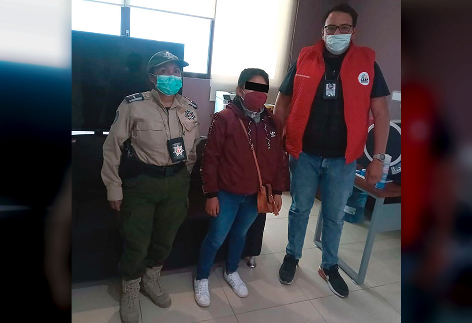 La policía de montaña localiza a una menor de edad reportada como extraviada