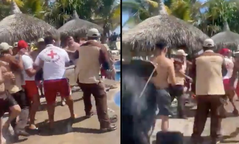 "Pelea campal": Riña en la alberca de un hotel en Mazatlán se hace viral (Video)