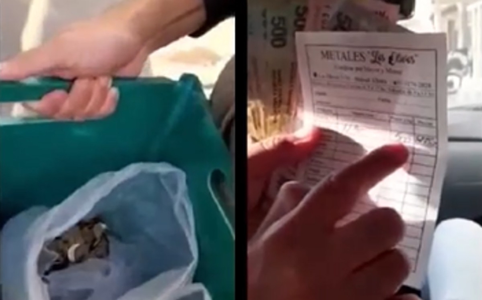 "Esto vale el peso argentino”: Hombre vende por kilo 4 mil monedas y gana el doble del valor