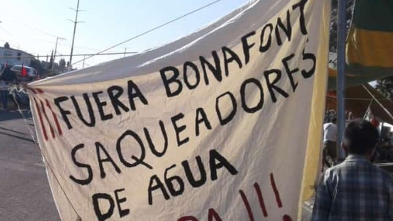 Cumple 110 días el Plantón de la Planta Embotelladora de Bonafont en Juan C Bonilla