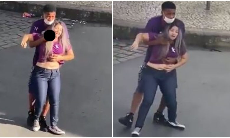 Policía logra salvar a mujer tomada como rehén, logran abatir a ladrón (Video)