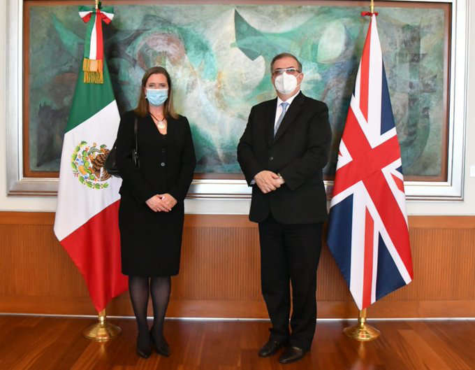 Marcelo Ebrard se reune con la embajadora de Reino Unido en México