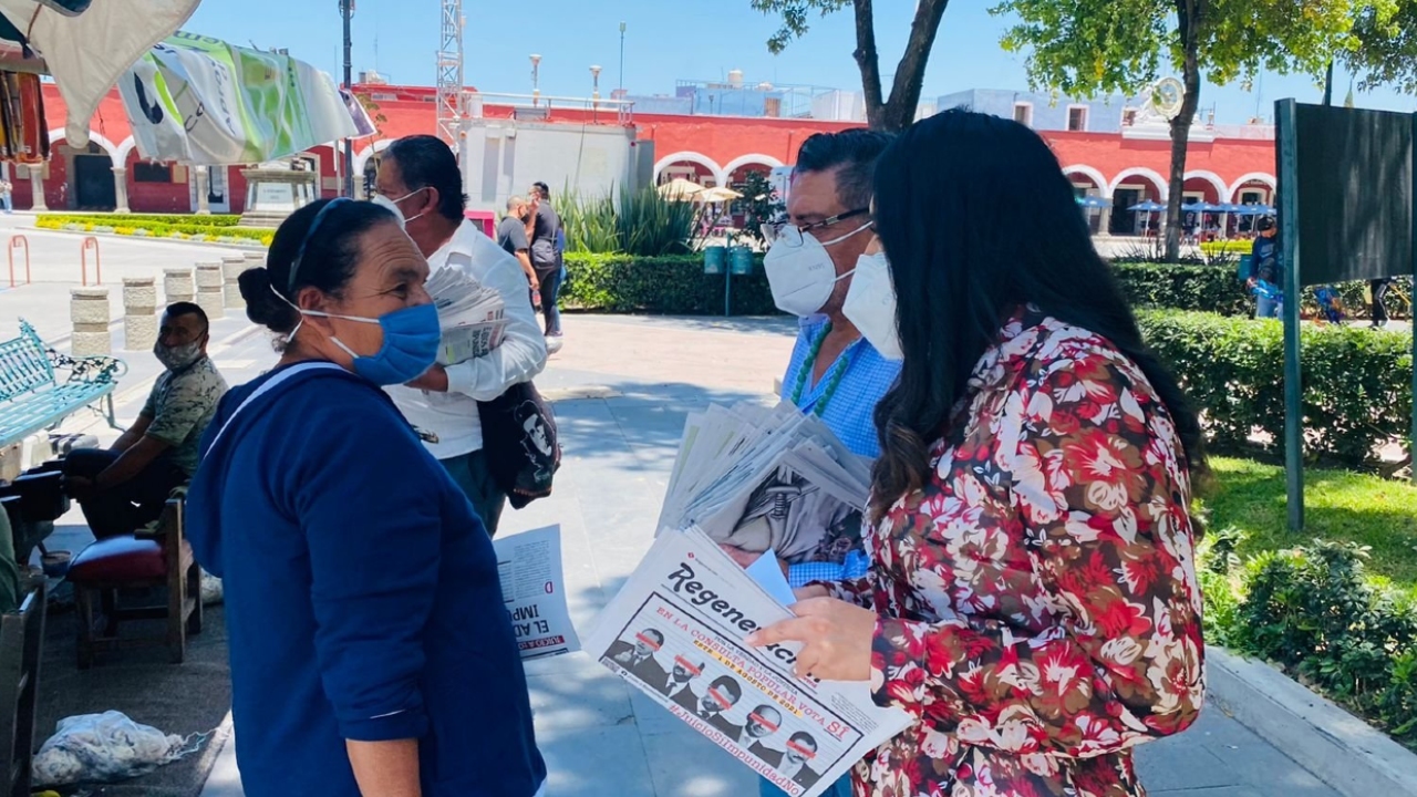 Realizan en San Pedro Cholula una Asamblea Informativa relacionada a la Consulta para Enjuiciar a Expresidentes