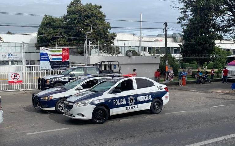 Operativos de seguridad se llevan a cabo en la capital de Tlaxcala.