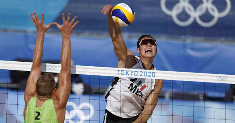 México pone fin al invicto de Letonia en el voleibol de playa