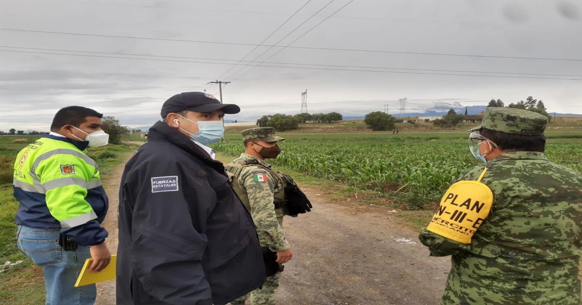 Atienden CEPC, PEMEX y Guardia Nacional fuga de Gas LP en Nativitas