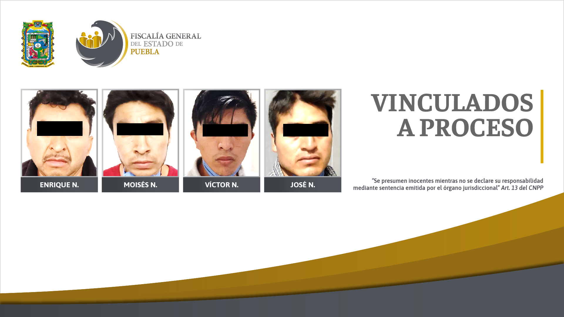 Prisión contra cuatro hombres detenidos en Acajete