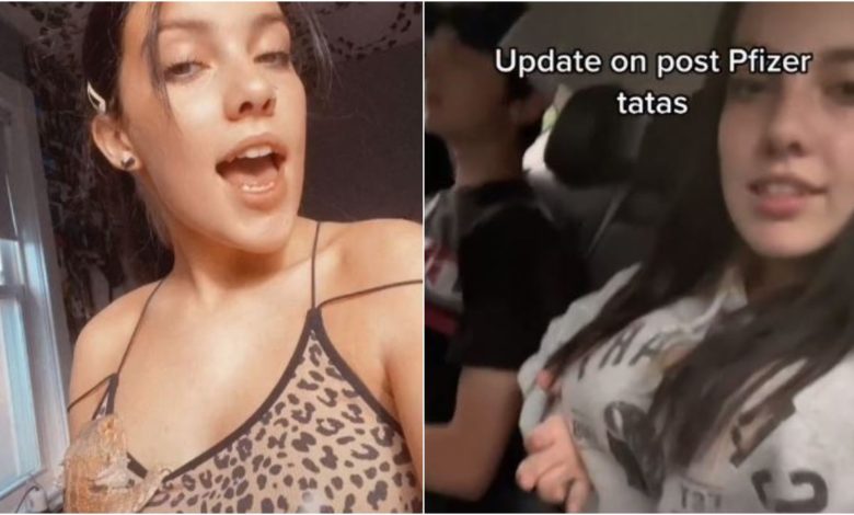 "Me crecieron los senos con la vacuna anti covid": Usuaria de redes lo asegura, muestra antes y después
