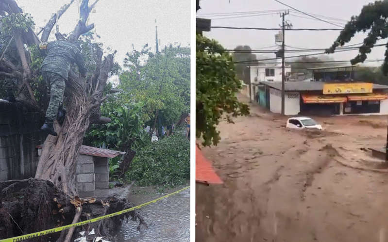 Huracán ‘Enrique’ deja dos muertos en Guerrero y varios daños materiales a su paso
