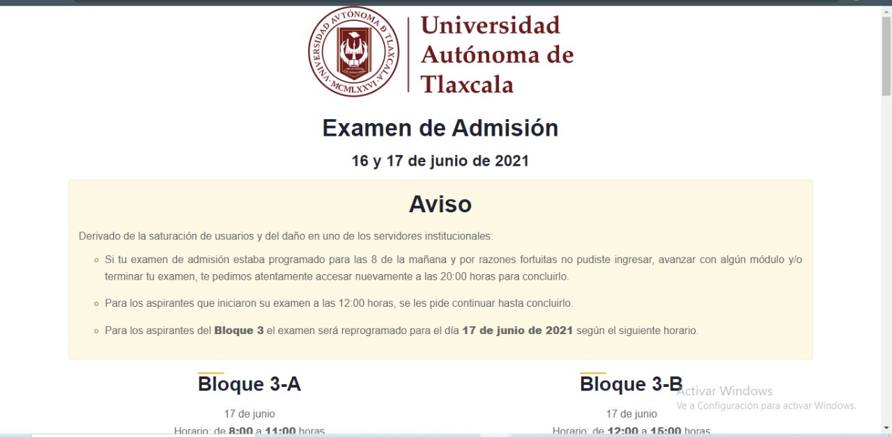 Examen de admisión de la UATx ejecutado con otro servidor, revela rector