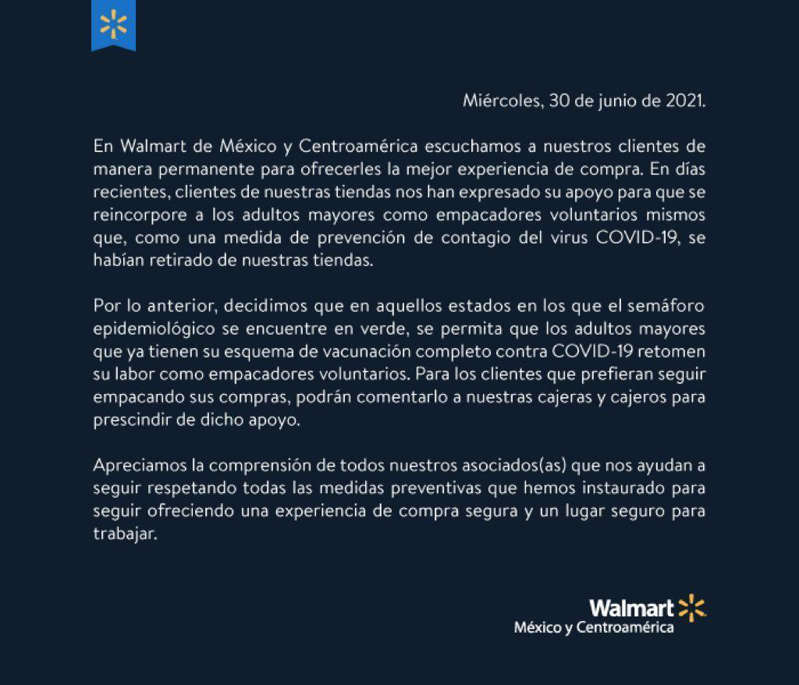 Walmart adultos
