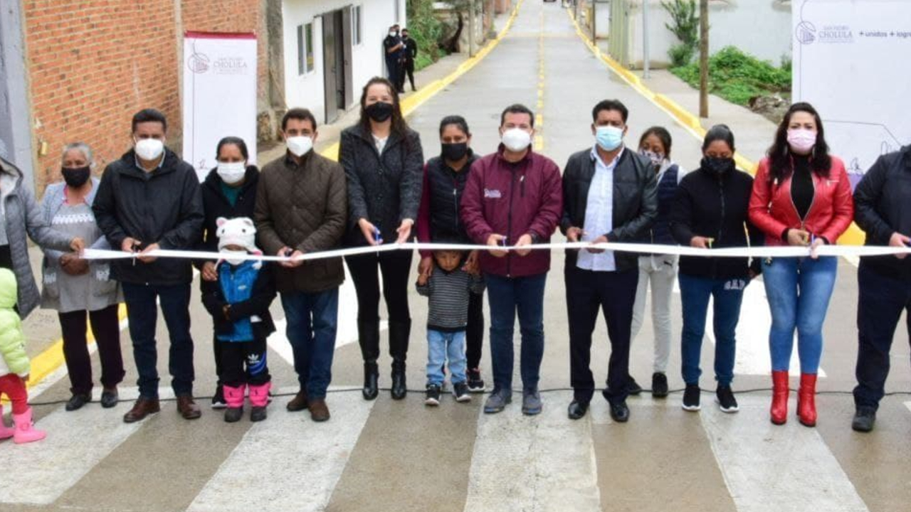 Gobierno de San Pedro Cholula mejora la infraestructura urbana de San Francisco Cuapan