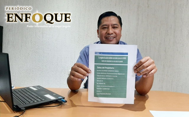 Anuncia Filomeno Sarmiento registro ante Acción Nacional para la alcaldía por Cuautlancingo