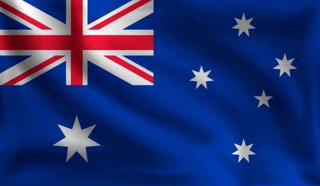 ondeando bandera australiana bandera australia 131573 56