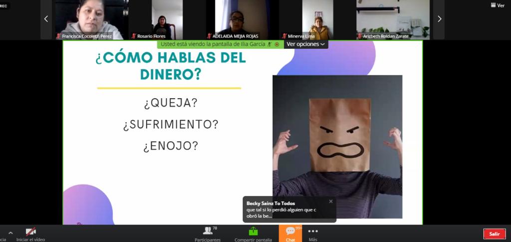 Desarrolla comuna de Tlaxcala taller virtual “Conecta con tu riqueza”